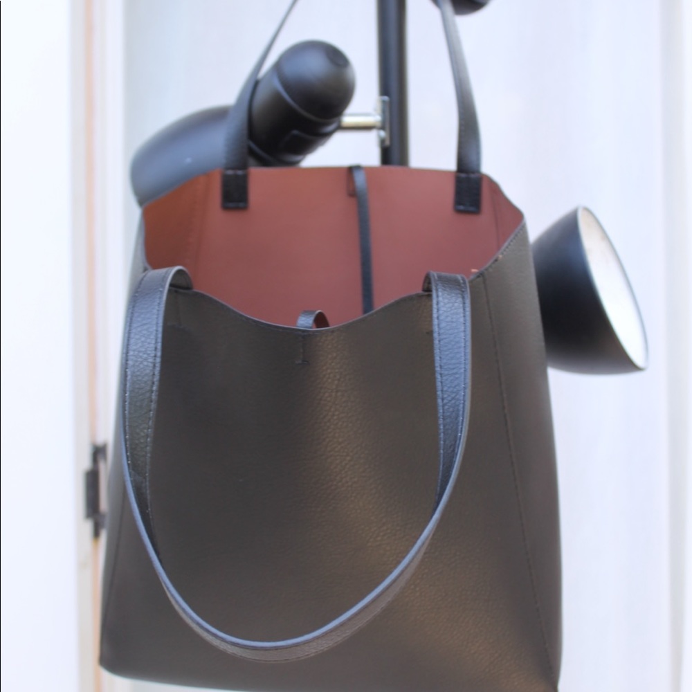 Sleek Black Leather Purse